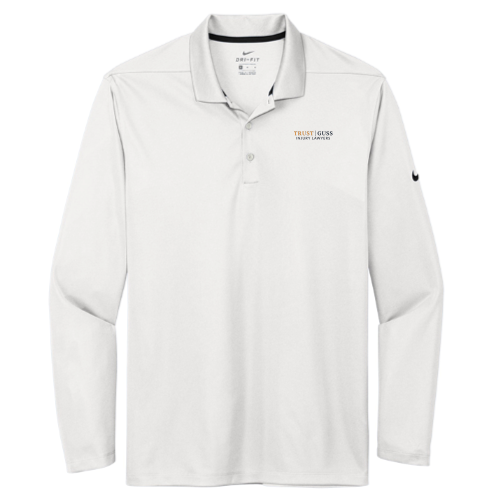 TrustGuss - Nike Dri-FIT Micro Pique 2.0 Long Sleeve Polo v2 White